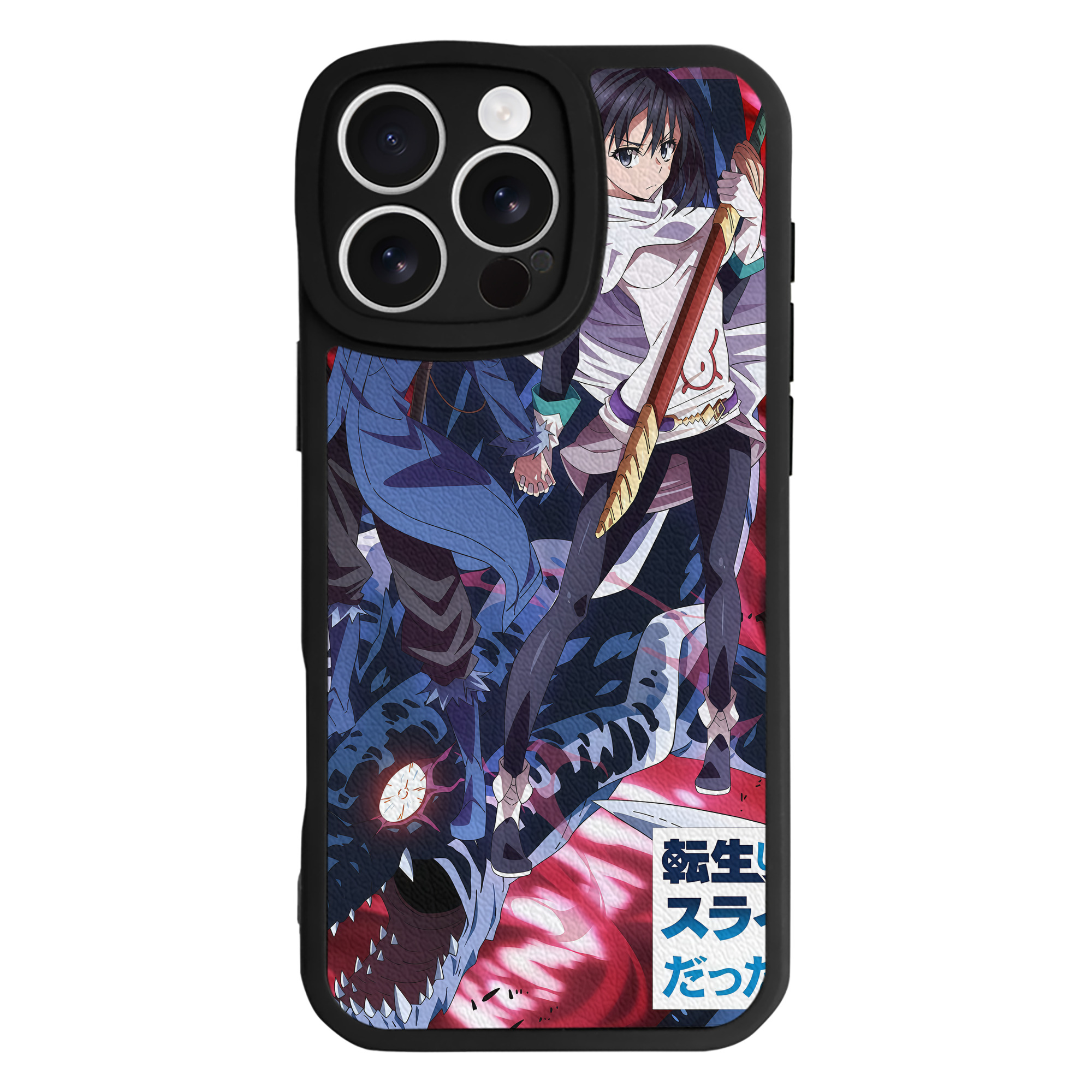 （画像用） 転スラ Regarding Reincarnated to Slime 【iPhone 16シリーズ対応】シリコンスマホケース（レザー調） 材質：シリコン